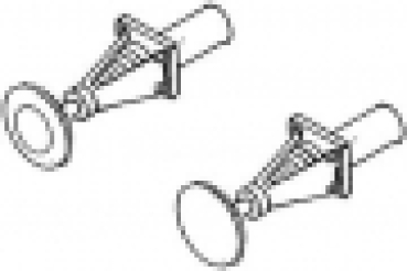 H0 Zurüstteil BS Korbpuffer, ungefedert, D= 4,3mm, St.4x