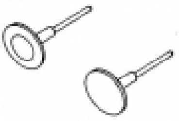 H0 Zurüstteil BS Pufferteller,   D= 5,2mm,  gewölbt, flach,  St. 2x