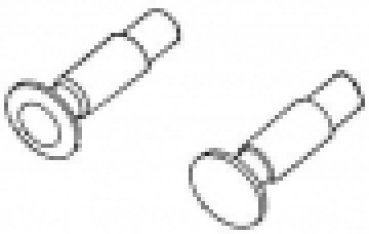 H0 Zurüstteil BS Federpuffer,  D=4,3mm,  gewölbt,  flach, St. 2x