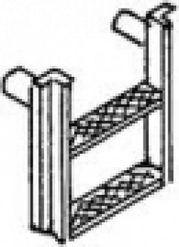H0 Zurüstteil BS MS Packwagenaufstiegstritte, St.4x
