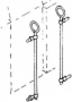 H0 Zurüstteile BS MS Griffstangen mit Ring,  Griffstangenhalter für Führerhaus oder  Tenderrückwand