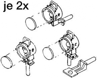 H0 Zurüstteil BS MS KS D DR Reichsbahnlaternen mit großen Spitzenlicht