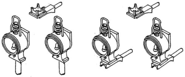 H0 Zurüstteil BS MS Bayr. Laternen,  Spitzenlichthalter kurz