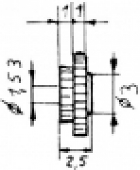 Ersatzteil Kunststoff- Stufenzahnrad,  Zähne 14/ 20,  Bohr.1,53mm,  Zahnbr.1/ 1,