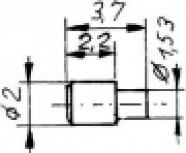 Ersatzteil Bolzen für Zahnräder, Stahl D= 2,0mm,