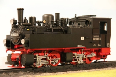 0 D DR Dampflokomotive BR 99 5901- 6, Ep.x, Spitzensignal, Motor Bühler, Edelstahlräder, Basismodell, Text beachten,  Haftreifen 1x,  etc.......................................