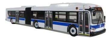 H0 LKW Reisebus New Flyer xcelsior XD60 articulated: NYC, etc..