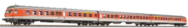 H0 D DB Dieseltriebzug BR 614/ 914, 3teilig, Nr.614 011- 5, 614 012-3, 914 006- 2, 4A, Ep.V, blutorange/ kieselgrau, " Neuhaus, Pre.", L= 913mm, R=360mm,  etc.............................