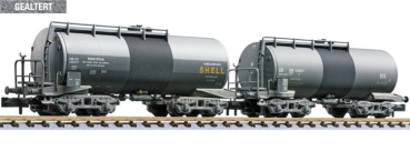 N Ch SBB Kesselwagen Set , 2teilig, 4A, Ep.III, R=192mm, 78mm, etc.......................................................................................