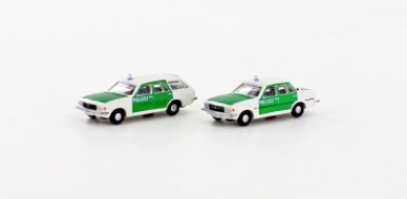 N Eu PKW Opel Rekord D Set 2x,  Polizei