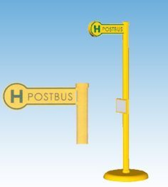 H0 Ausstattung Haltestellenschild " Post ", St.4x, etc..............