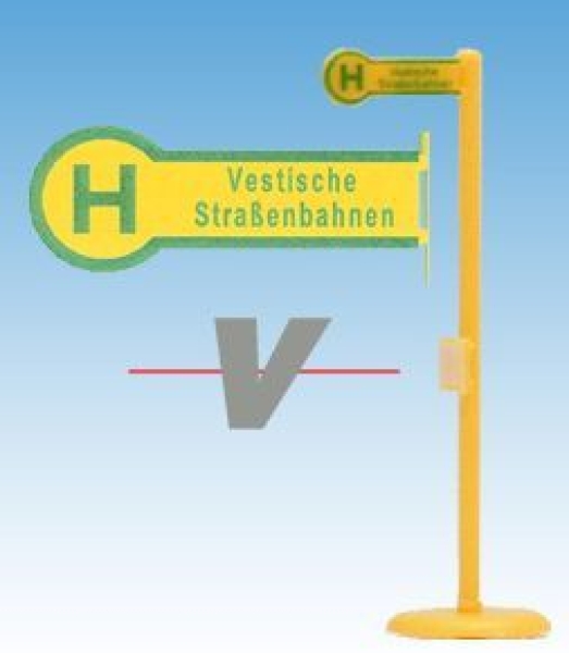 H0 Ausschmückung Haltestellenschilder St.4x, " Vestische ", etc.........................................................................