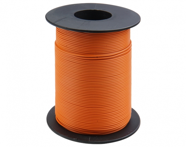 elektro Kupferdraht Zubehör Kupferlackdraht, farbig, D= 0,15mm, auf Spule, lötbar, mit Silberschicht überzogen, 100m, orange, etc........................................................