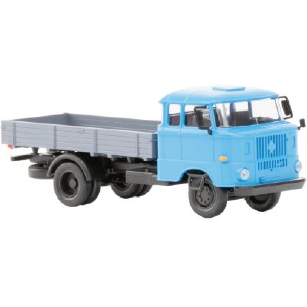 TT D DDR LKW IFA W50L, Speditionskabine mit Holzpritsche, hellblau, etc...........................................................