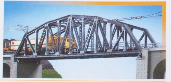 H0 Geländegestaltung BS Brücke Stahlbogenbrücke 1gl., L= 46x8,0x 11,6cm, Fahrbahnhöhe 2cm, etc....................................................................................