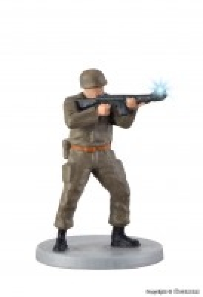 H0 mili eMotion Figur Soldat stehend mit Gewehr und Mündungsfeuer, ET=39mm, etc....................................................................