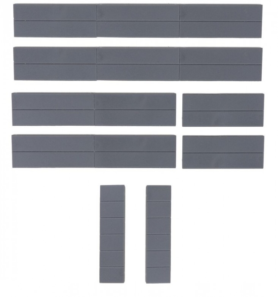 H0 gebäudeteile BS Breite Wandelemente, Goldbeck, Ep.VI, 50x 20x 2,5mm, 100x 20x 2,5mm, 150x 20x 2,5mm, 11x 60x 2,5mm, etc.................