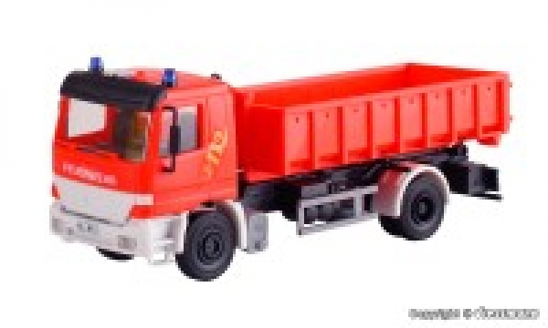 H0 Einsatzfahrzeuge BS Feuerwehr MB Actros  Achsen 2, Abrollcontainer, L=10x 3,2x 4cm, etc................................................................