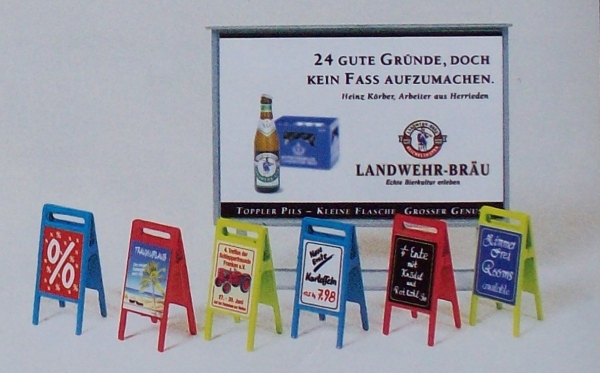 H0 Ausschmückung BS Plakattafel Werbeschilder etc...........................................................................................................