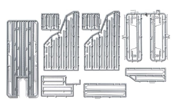 H0 Ausstattung BS Dachrinnen- Set, Dachfirstabdeckung, Lüftungspilze, etc................................................................