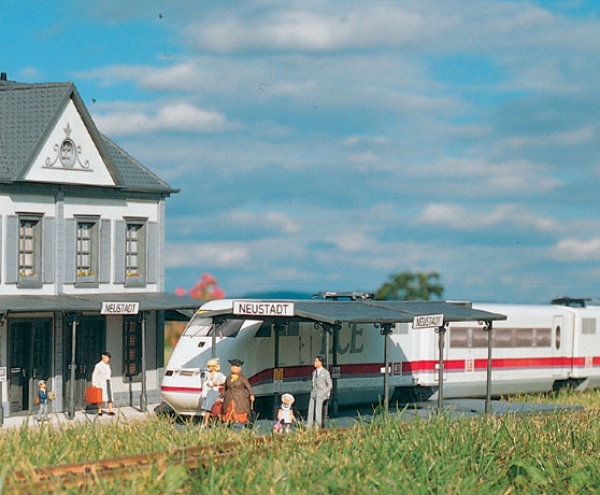 G Gebäude Überdachter Bahnsteig  wetterfest 1138x 174x 151mm