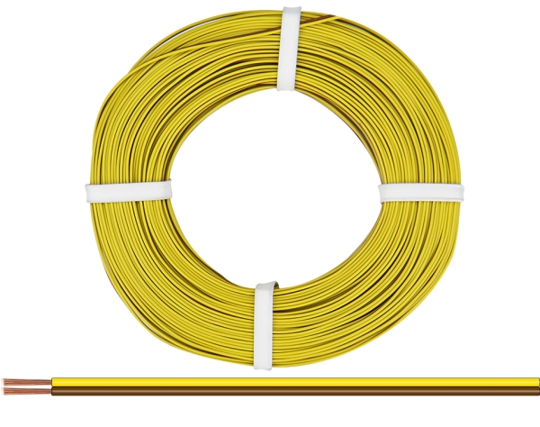 elektro Litzen Drähte Kupferschaltlitze 0,14mm²,  50m, flach, gelb- braun, etc.......................................................