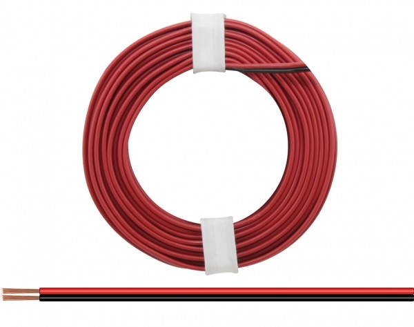 Litze Zwillingslitze 2x 0,25mm², 5m, rot- schwarz, etc.....................................................................