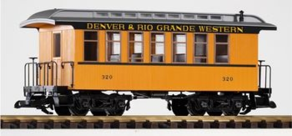 G USA Personenwagen D& RGW 320, gelb, 4A, " DENVER & RIO GRANDE " Western, etc.........................................................