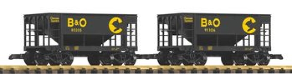 G USA Schüttgutwagen Set 2x, " B&  O ", 4A, L=420mm, R=600mm, etc........................................................