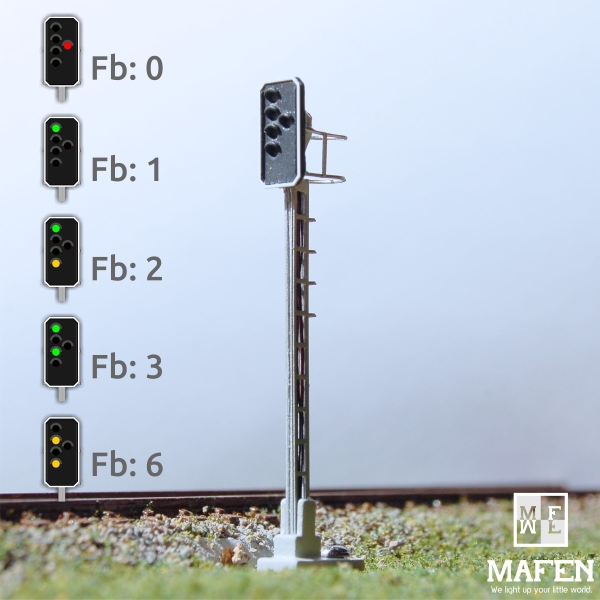 N Ch SBB Hauptsignal LED, 5 Leuchten, grün, gelb, grün, gelb, rot, etc..................