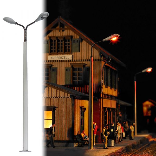 H0 Leuchten Betonmast Leuchten 2, LED, gelb orange, H= 90mm, etc.............................................................................................