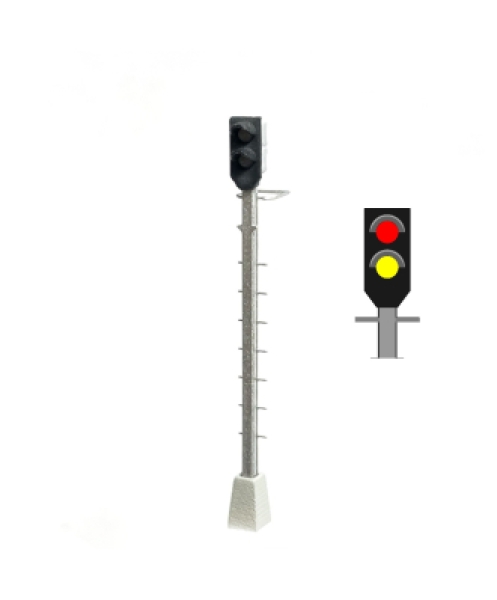 N Be SNCB Zwergsignal auf Mast, rot, gelb, 16V=,  etc......................