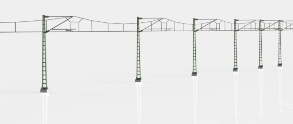 N D DB Fahrdraht Re 160L 160mm 5x