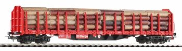 H0 D DB Stammholztransportwagen Roos- t642, bel., rot, 4A, Ep.V, " Cargo ", etc.............................................................................