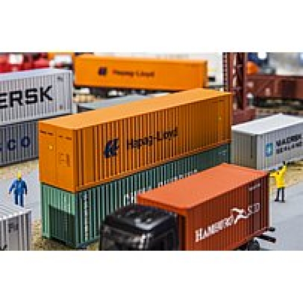 H0 Ausstattung BS Hi-Cube Container Hapag Lloyd, 40´, Ep.V, 140xs 28x 33mm, etc.......................................................................