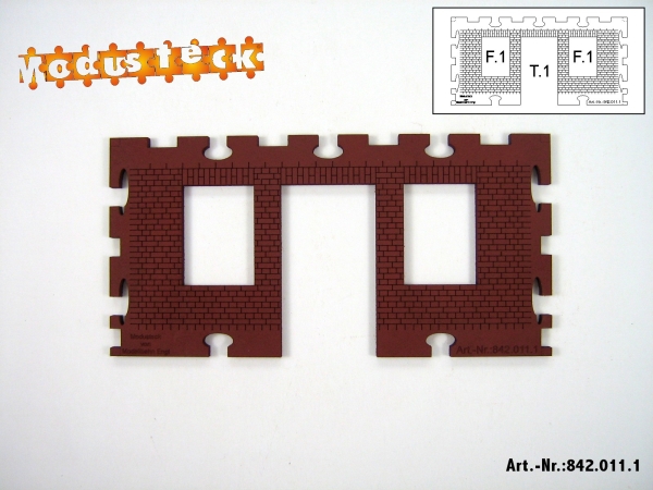 0 Gebäude Kreuz- Blockverband Element 1   120x 60