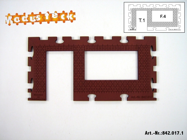 0 Gebäude Kreuz- Blockverband Element 1   120x 60