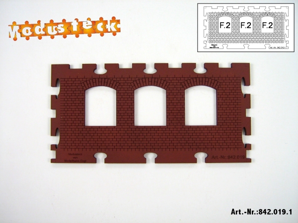 0 Gebäude Kreuz- Blockverband Element 1   120x 60