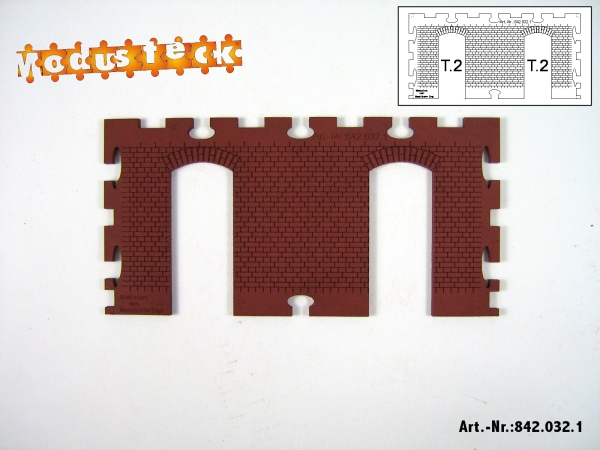 0 Gebäude Kreuz- Blockverband Element 1   120x 60