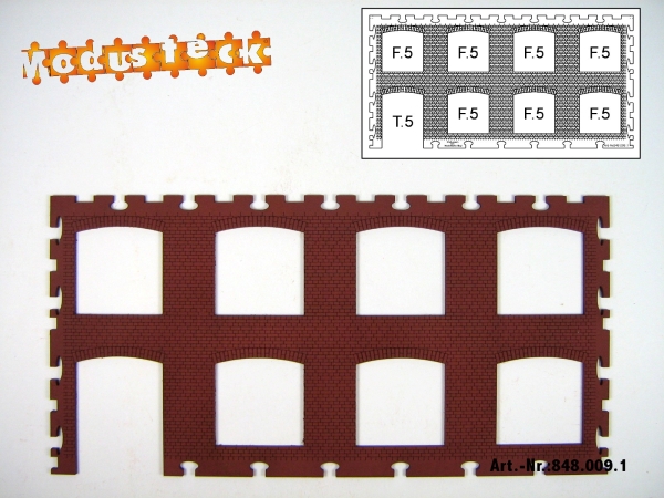 0 Gebäude Kreuz- Blockverband Element 4   120x 240