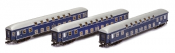 N D DB Doppelstockwagen Set 3x 4A Epß.IIIa  blau