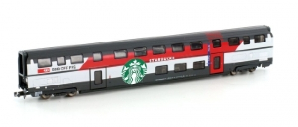 N Ch SBB Reisezugwagen IC 2000 Dosto Kl.2 4A Ep. " Starbucks "