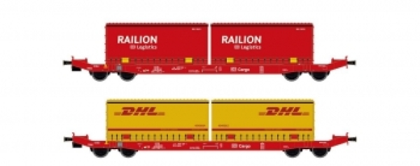 N Containertragwagen Set 2x. 4A Ep.