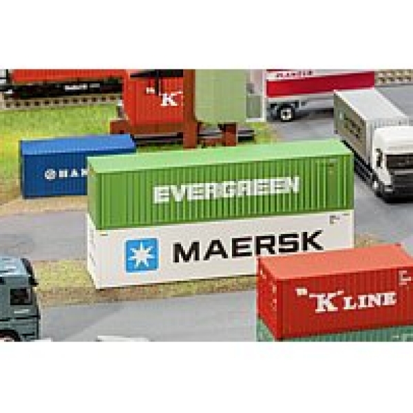 H0 Ausstattung BS Container EVERGREEN, 40´, Ep.V, 140x 28x 33mm, etc.................................................