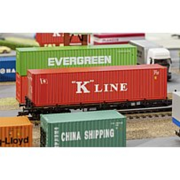 H0 Ausstattung BS Container K-LINE, 40´, Ep.V, 140x 28x 33mm, etc...................................................................