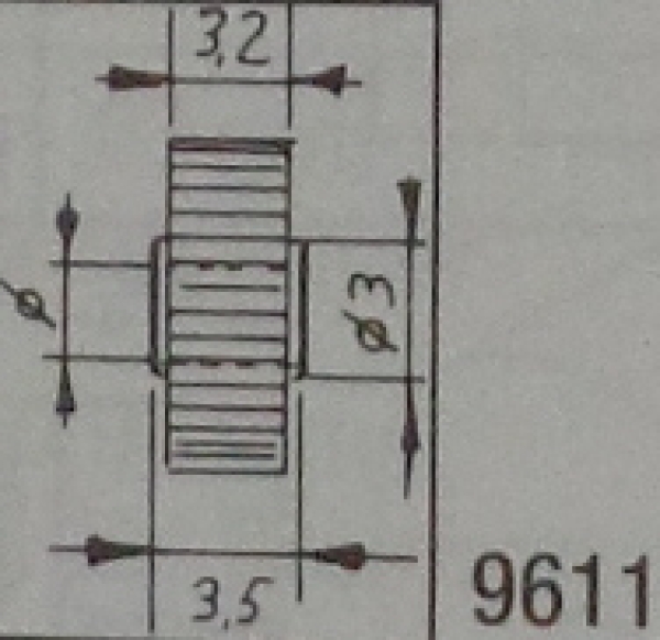 Ersatzteil Kunststoff- Stirnzahnrad, Zähne 12,  Bohr.1,98mm,  Zahnbr.2,5mm, St.2x