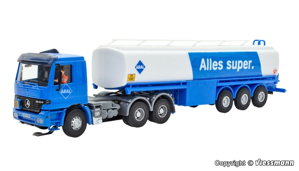 H0 CarMotion LKW Funktionsmodell MB Actros 3Achsen, Zugmaschine mit Aral- Tankauflieger, etc................................................