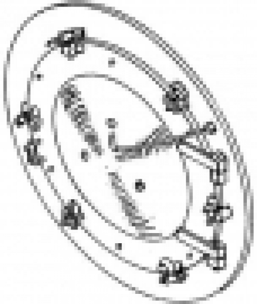 H0 Bahnausstattung D DB BS MS Rauchkammertür BR 78,  21,5mm  Ø