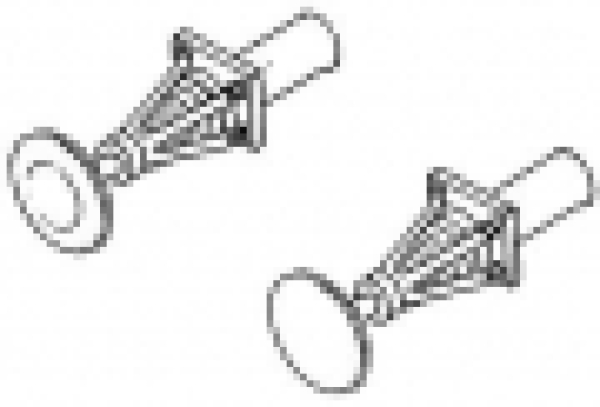 H0 Zurüstteil BS Korbpuffer,  D= 4,3mm,  geschlitzt, ungefedert, St. 4x