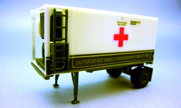 H0 mili LKW Auflieger Rettungsfahrzeuge Milvan Red Cross, etc...........................................................